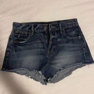 Express womens mid-rise jean shorts